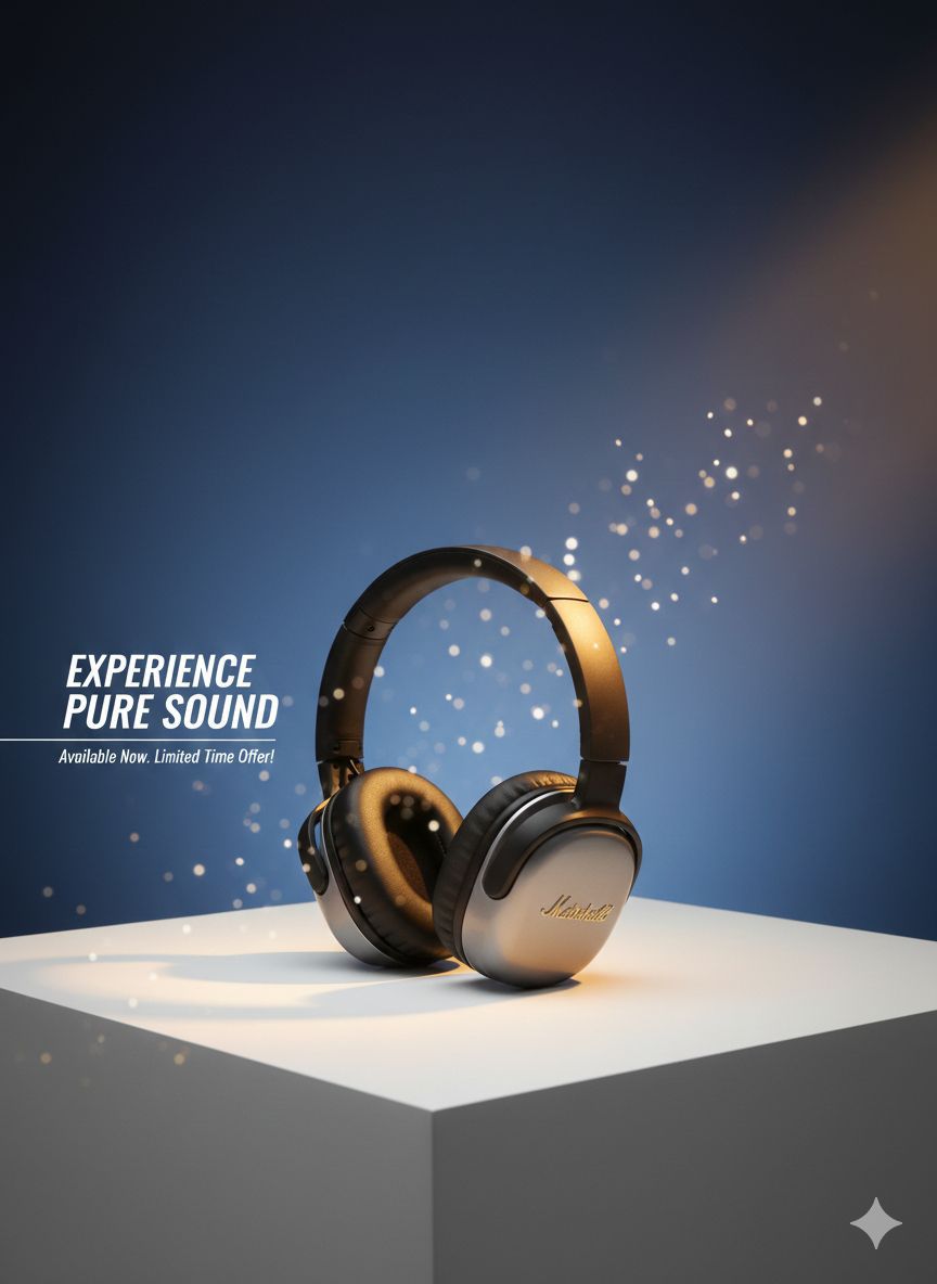 Wireless Bluetooth Headphones – Premium Hi-Fi Sound with Type-C Charging