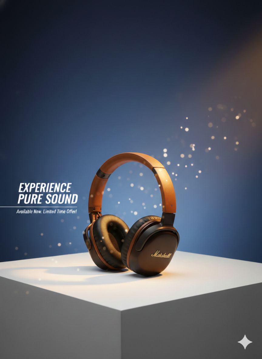 Wireless Bluetooth Headphones – Premium Hi-Fi Sound with Type-C Charging