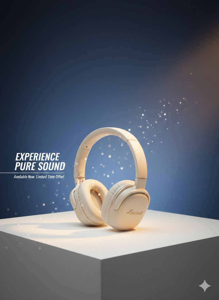 Wireless Bluetooth Headphones – Premium Hi-Fi Sound with Type-C Charging